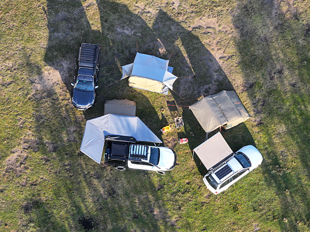 Aerial shot of the Lack Wallace camp - 05/10/24